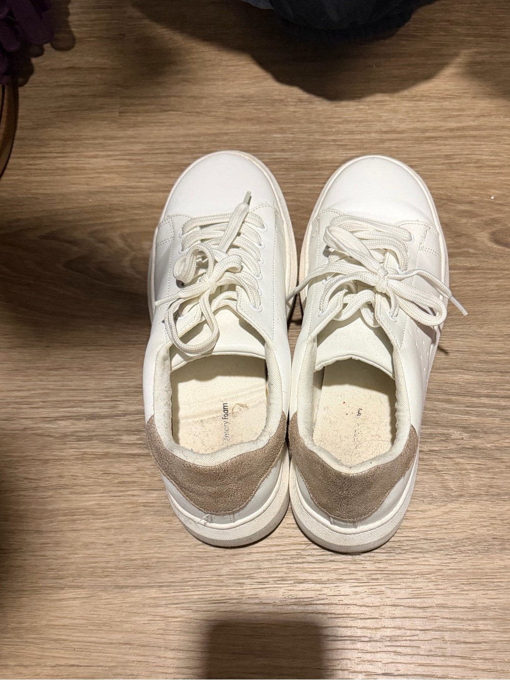 White and gold sparkle Casual Sneakers